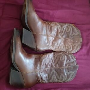 Brown Leather Western Boots